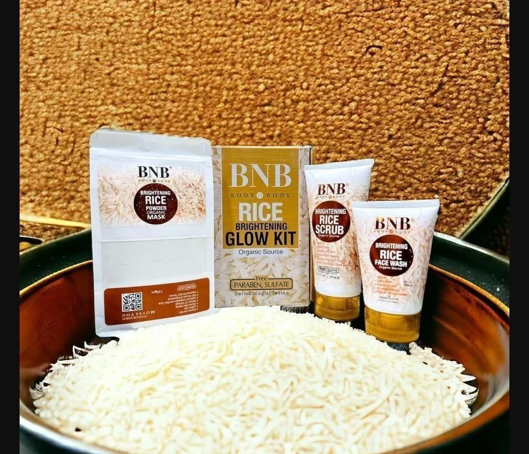 bnb rice brightening glow kit 3in1 | glass skin