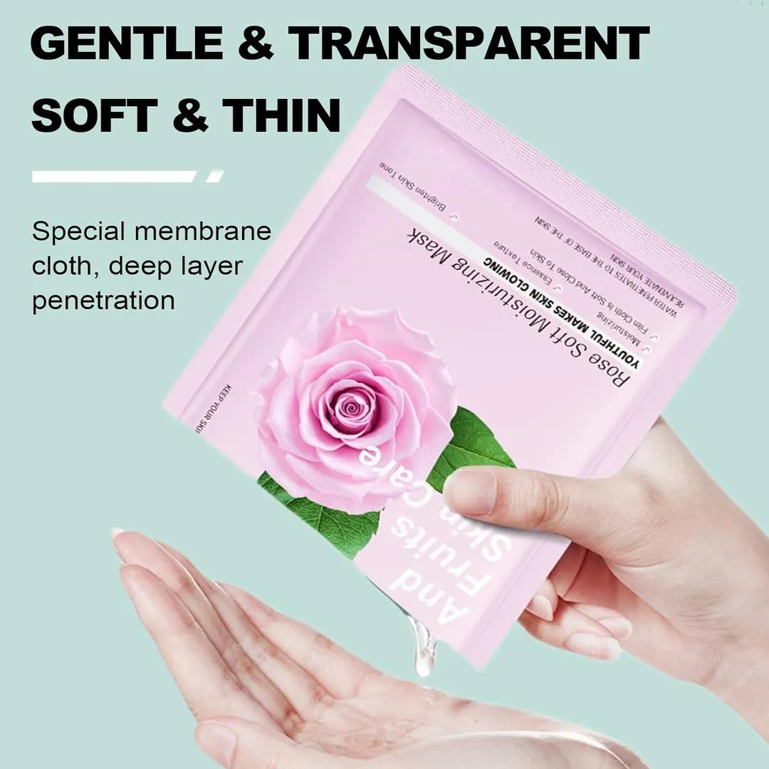 brightening fruit sheet mask set | rose aloe vitamin c pakistan
