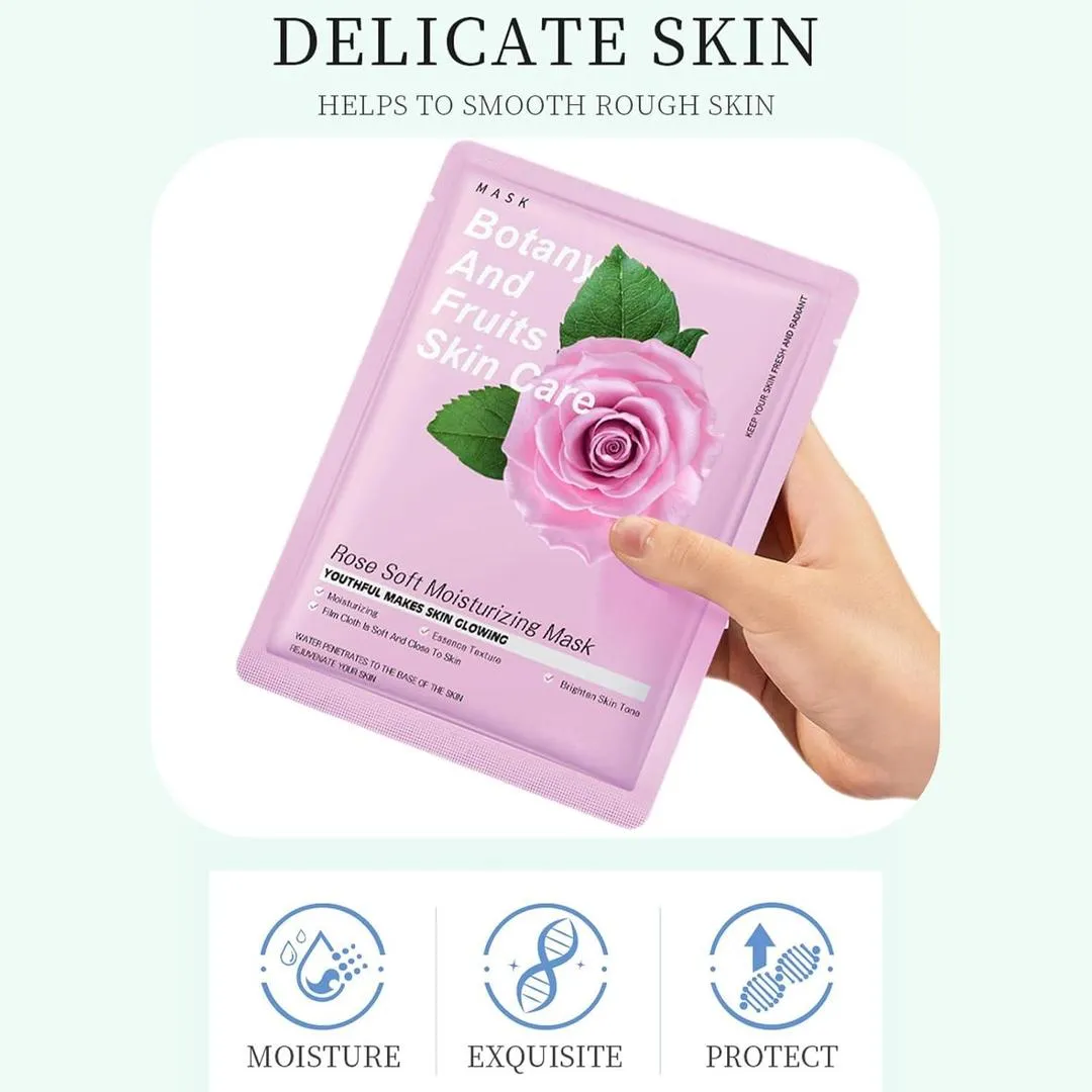 brightening fruit sheet mask set | rose aloe vitamin c pakistan